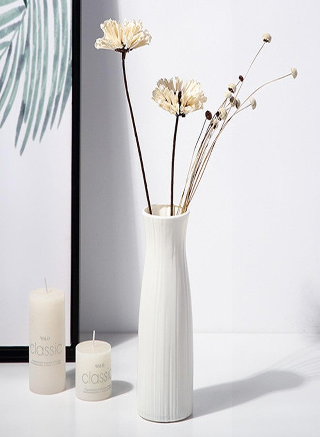 Casavibe Unbreakable Vase for Flowers,White Plastic Vase Minimalist Style Suitable for Modern Home Decoration Living Room Dining Table Centerpiece Perfect Wedding Birthday Gift Giving - Image 1